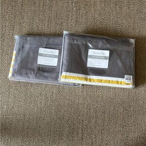 The Land of Nod Gray and Yellow Kids  Curtains. NWT